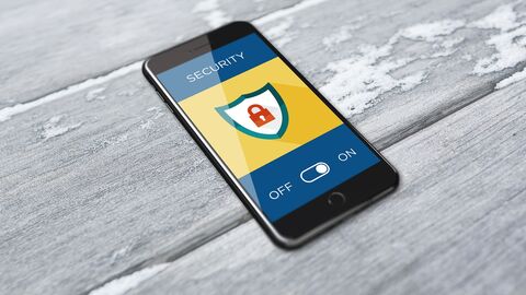 Smartphone mit Security-App Smartphone mit Security-App