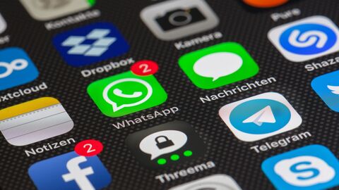 Social Media Apps Icons von Social-Media-Apps auf einem Bildschirm